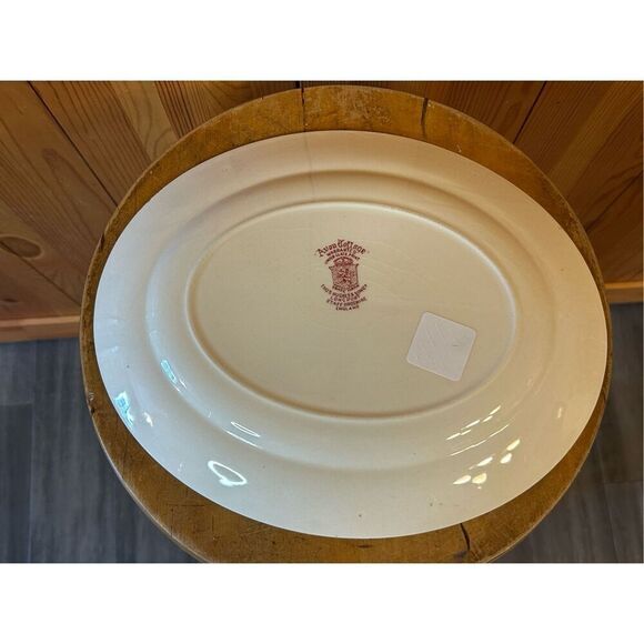 Vintage Avon Cottage Pink Oval Platter Tray 12" Hughes Longport Staffordshire (8 - Picture 7 of 12